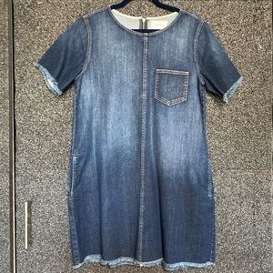 Current Elliot Frayed Edge Denim Dress 3